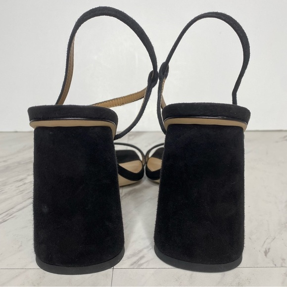 Sam Edelman Kit Black Suede Heeled Sandal 7 1/2 - Picture 4 of 13